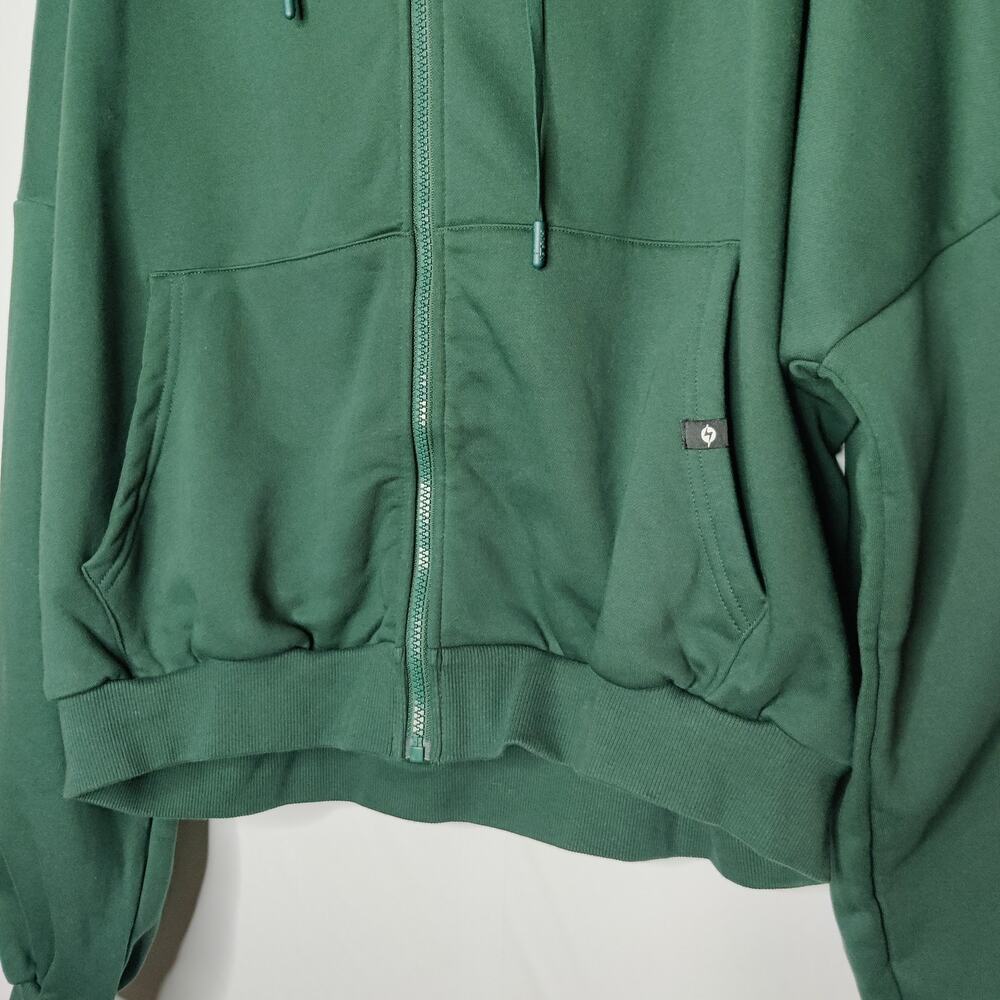 Popflex Full Zip Oversized Cloud Hoodie Game Time Green Large XL Athleisure - Picture 7 of 16